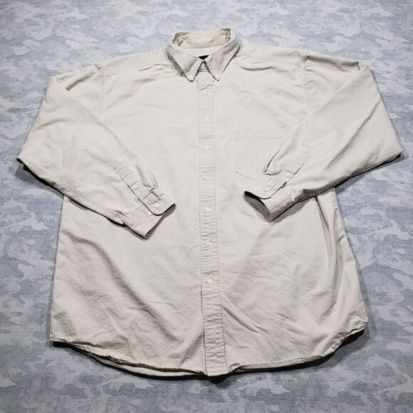 Eddie Bauer‎ Shirt Mens XL Brown Kate Long Sleeve Button Down Front Pocket - Picture 1 of 11
